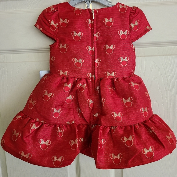 🆕️Disney Baby Minnie Mouse Holiday Dress - Picture 3 of 10